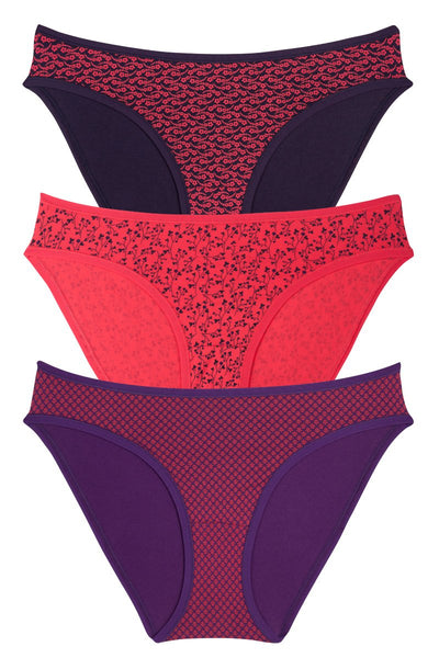 Printed Cotton Bikini Briefs (New Fit)